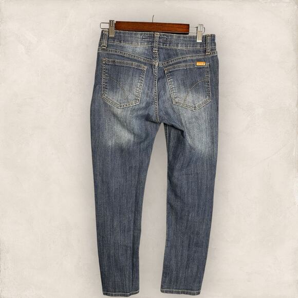 Joe's Jeans Girl's The Rocker Mid-Rise Ankle Skinny Jeans Size 14 Dark Blue - Picture 2 of 3